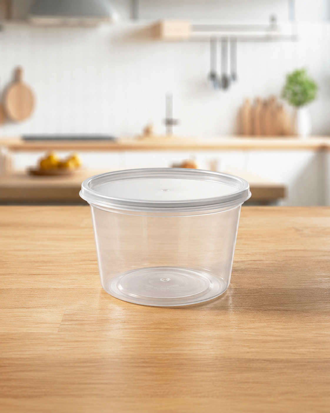 Pote PP 450ML Com Lacre e Tampa Transparente
