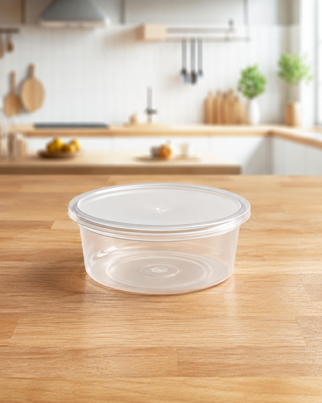 Pote PP 550ML Com Lacre e Tampa Transparente